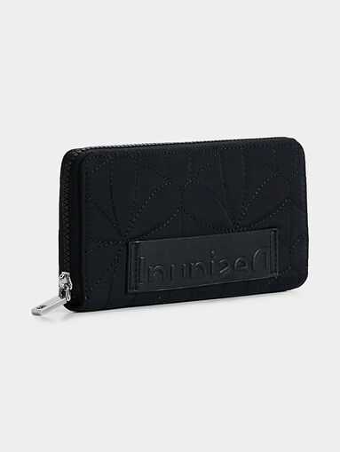 Black wallet with logo patch - 3
