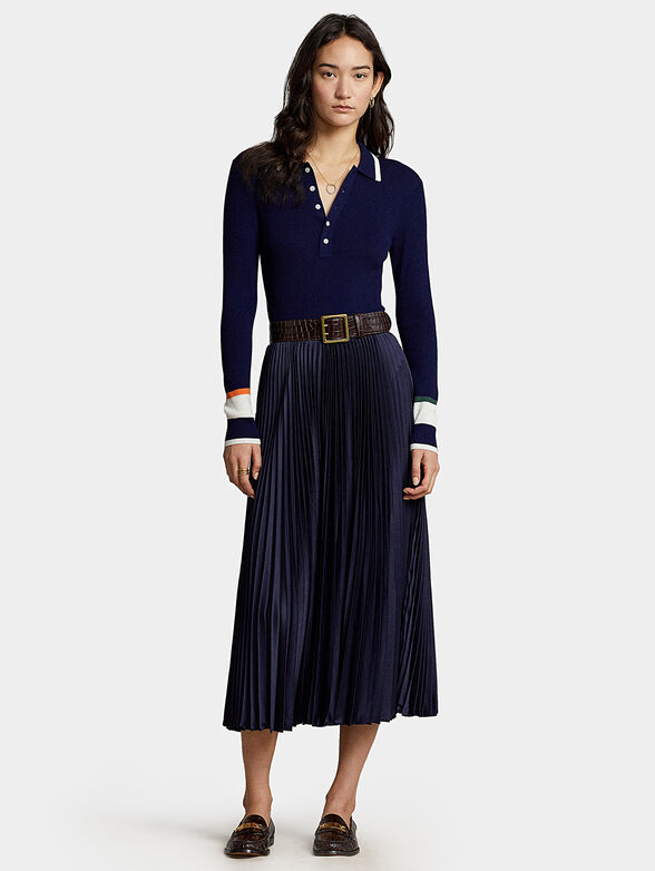 Dress with long sleeve and collar - 1