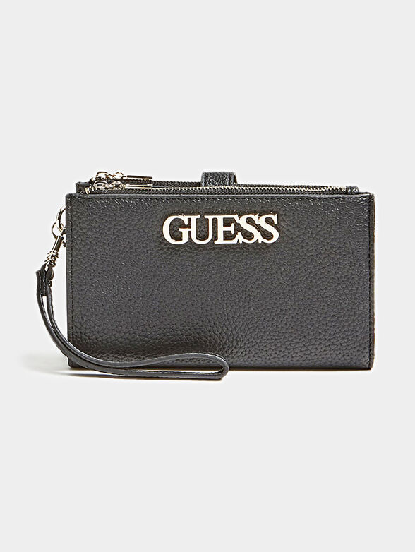 UPTOWN CHIC black wallet with wrist strap - 1