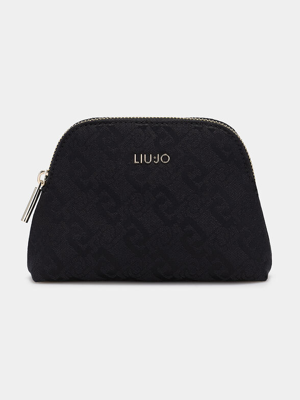 Clutch bag with jacquard logo motifs - 1
