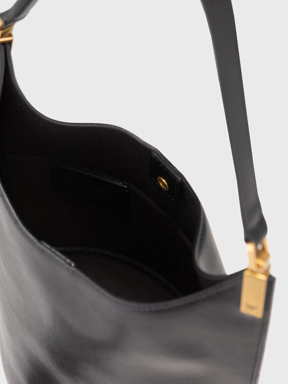 Big leather bag with gold details - 6