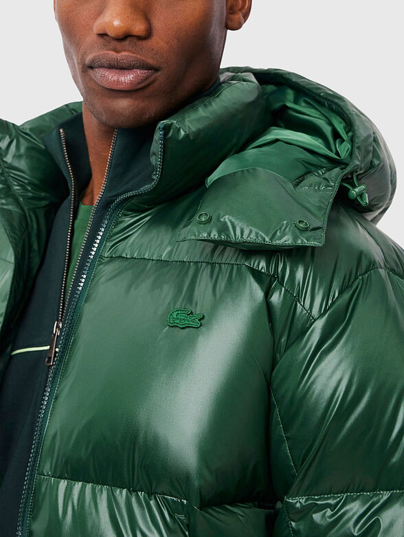 Green padded jacket with logo  - 4