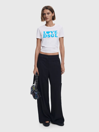 Straight trousers with elastic waist - 5