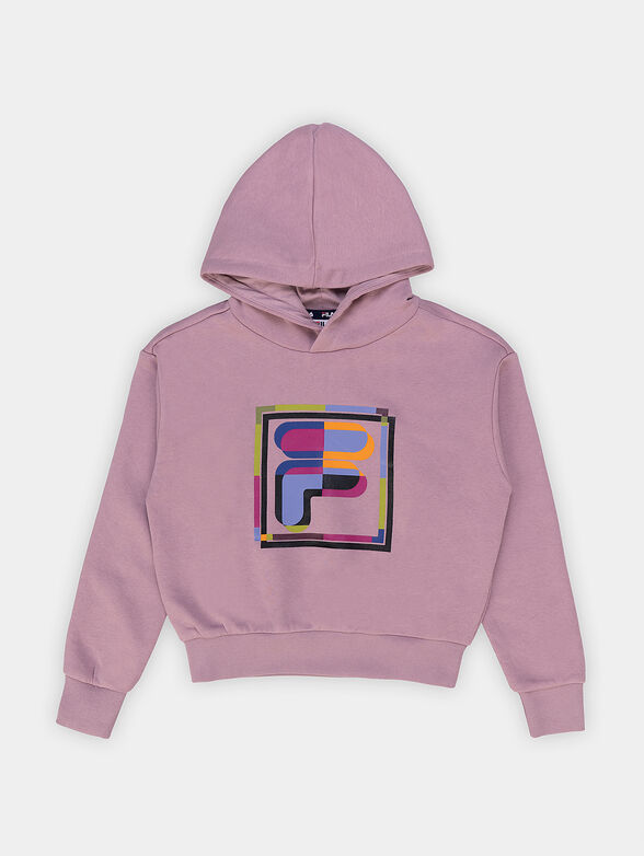 BRISSAGO cropped hooded sweatshirt with print - 1