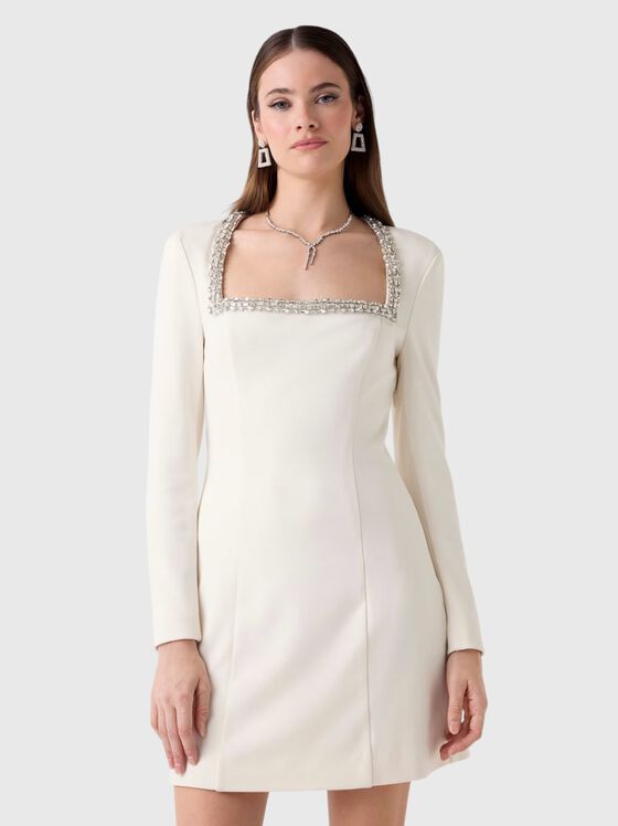 Мини рокля с акцентно деколте - 1