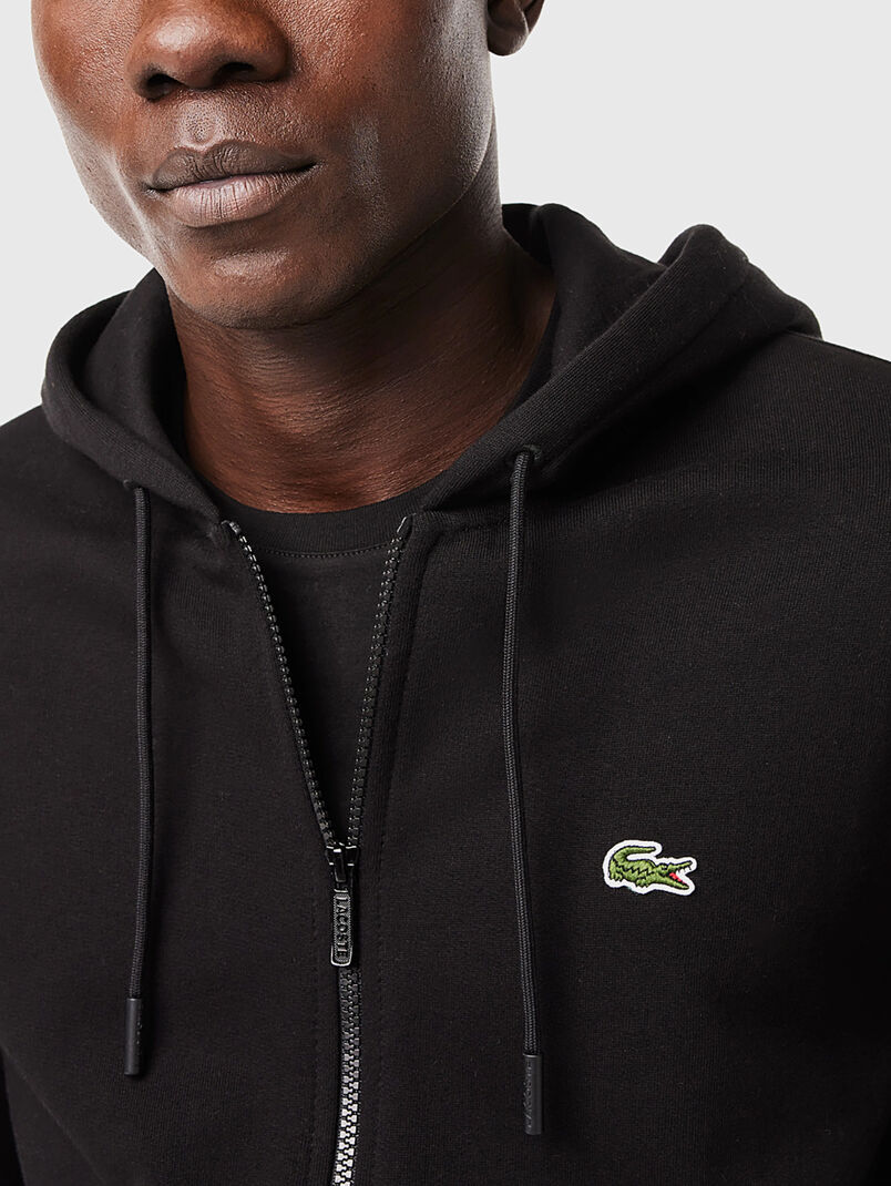 Cotton hooded sweatshirt in blue - 3