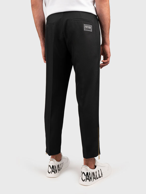Black trousers with accent zippers  - 2