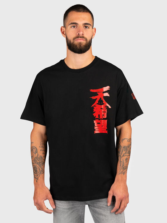 Оувърсайз тениска с принт - 1