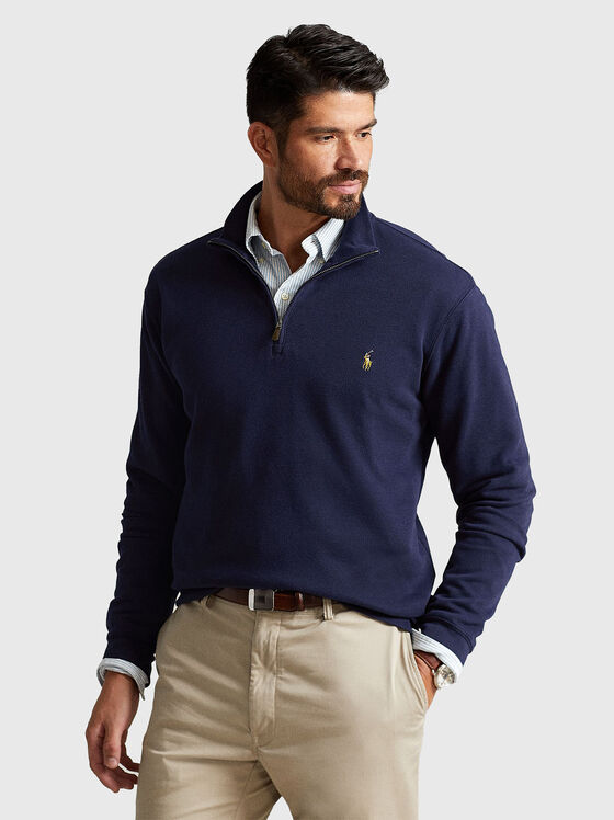 Пуловер с акцентен цип - 1