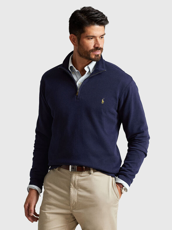 Pullover with accent zip - 1