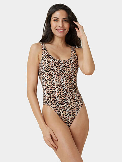 ESSENTIALS one-piece swimsuit with leopard print - 1