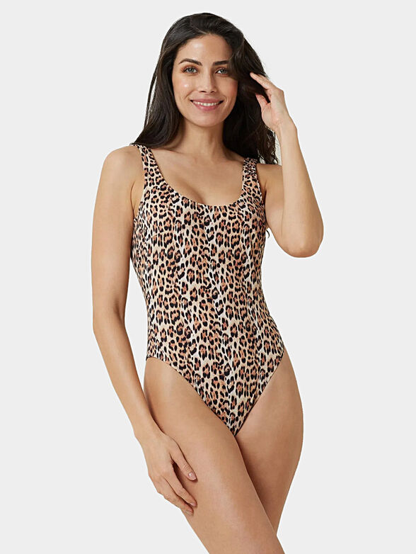 ESSENTIALS one-piece swimsuit with leopard print - 1