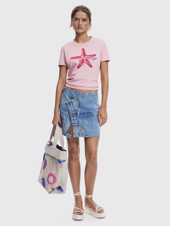 Cotton T-shirt with print - 2