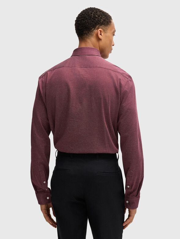 Shirt with dotted pattern in bordeaux - 3