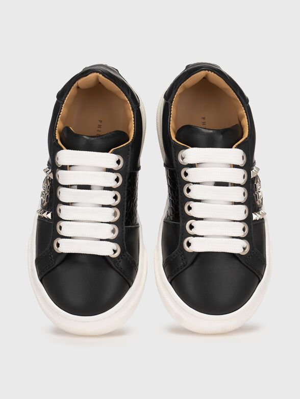 Leather sneakers with accent studs - 6