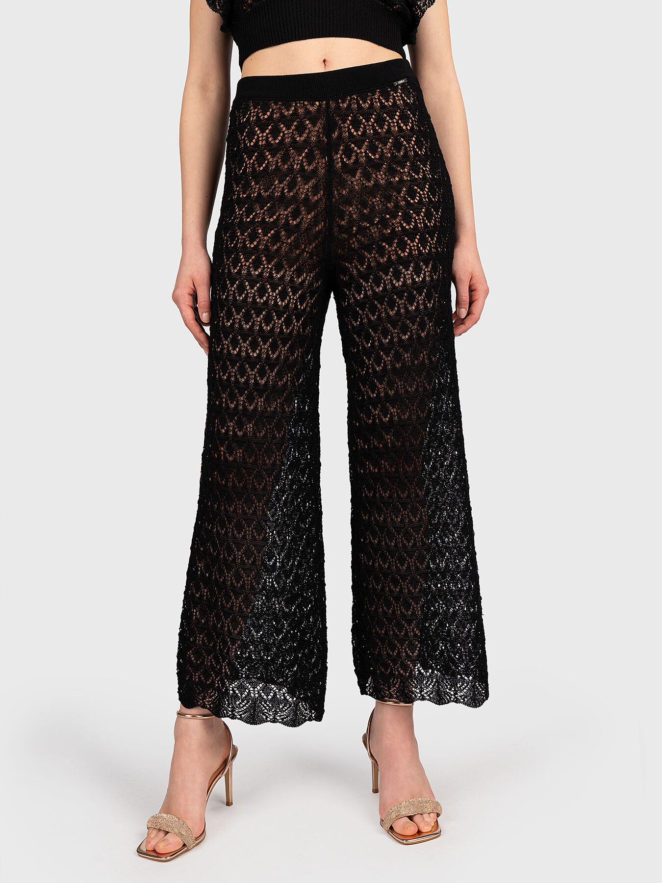 Black lace trousers brand LIU JO — Globalbrandsstore.com/en