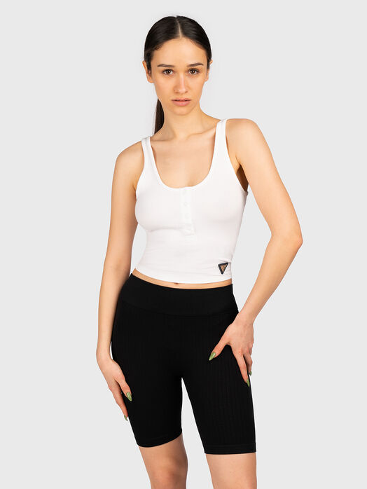 NYRA top with logo detail