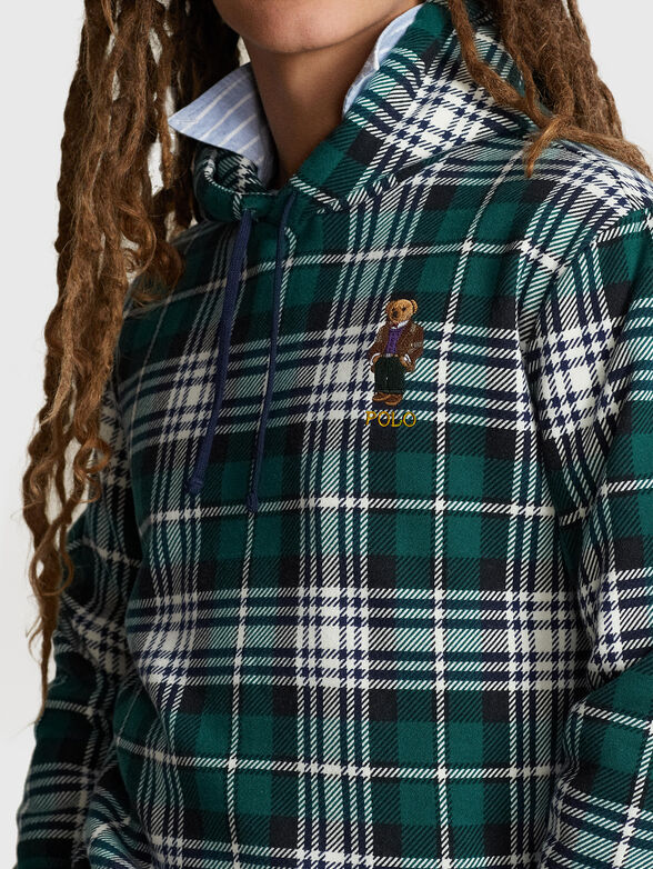 POLO BEAR cotton-blend checked sweatshirt - 4