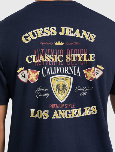 Cotton T-shirt with accent back - 3