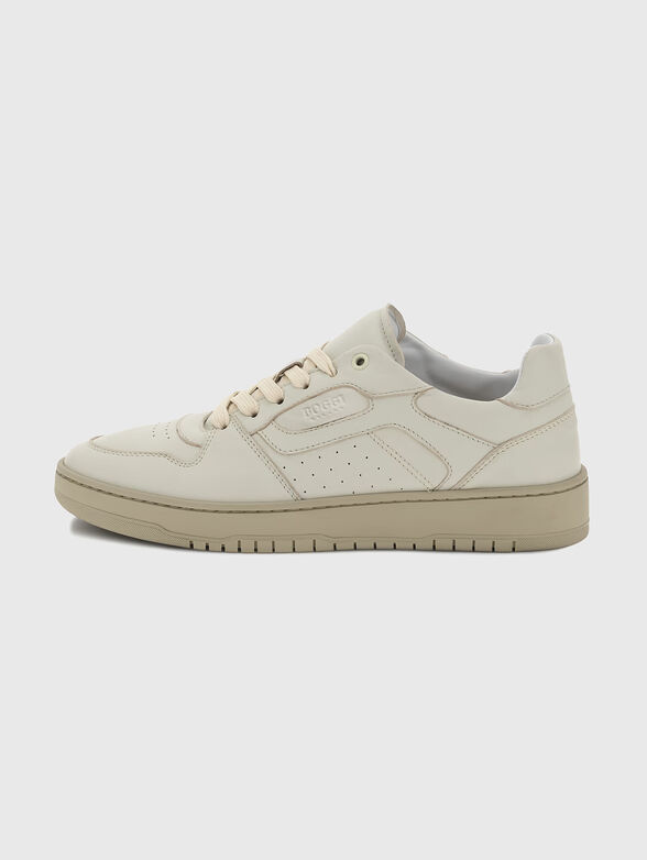Leather sneakers with a logo detail - 1