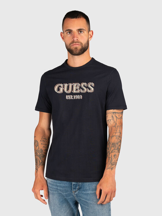 Slim T-shirt with logo embroidery - 1