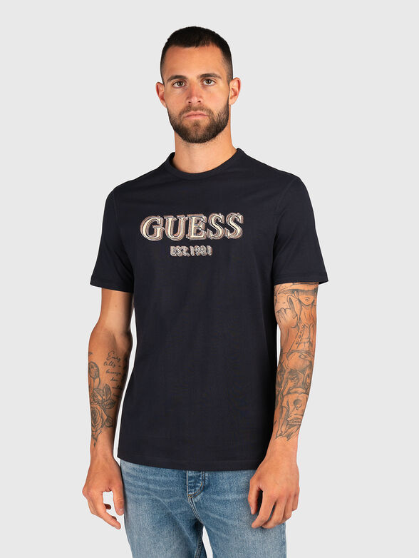 Slim T-shirt with logo embroidery - 1