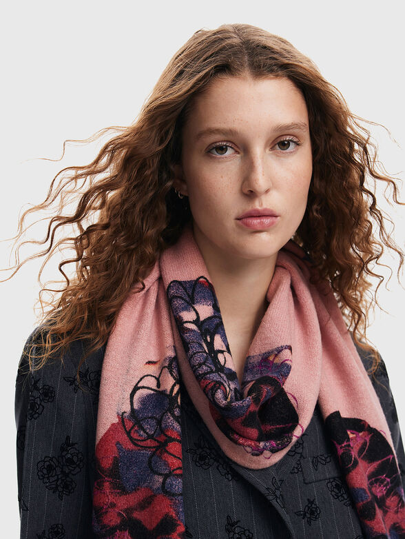 Multicoloured knitted scarf - 3