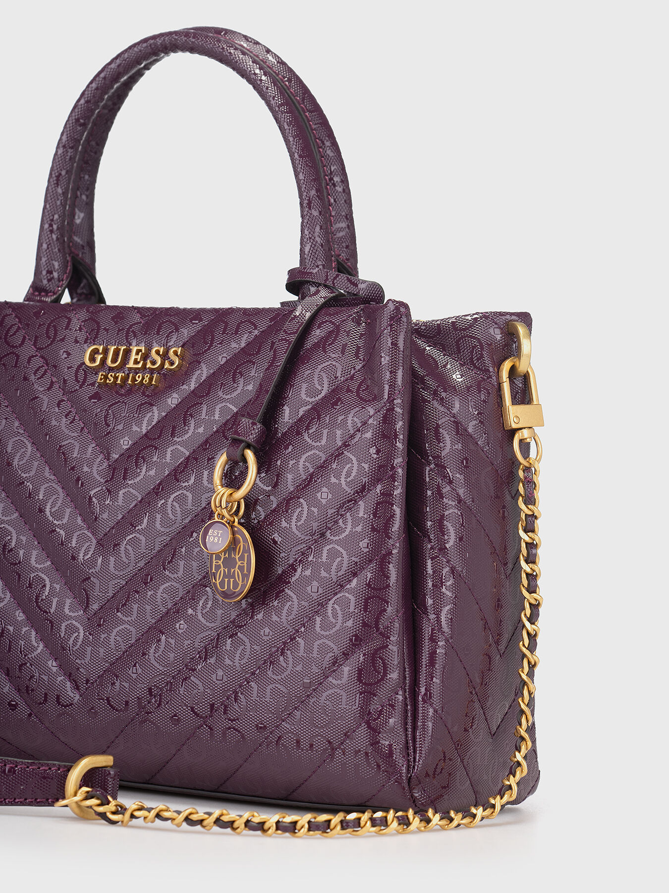 Guess bag purple hot sale