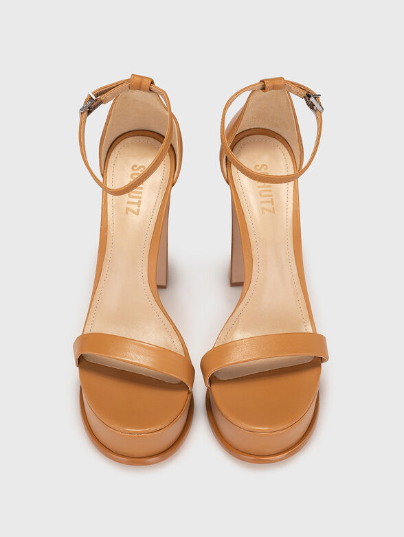 Leather heeled sandals  - 6