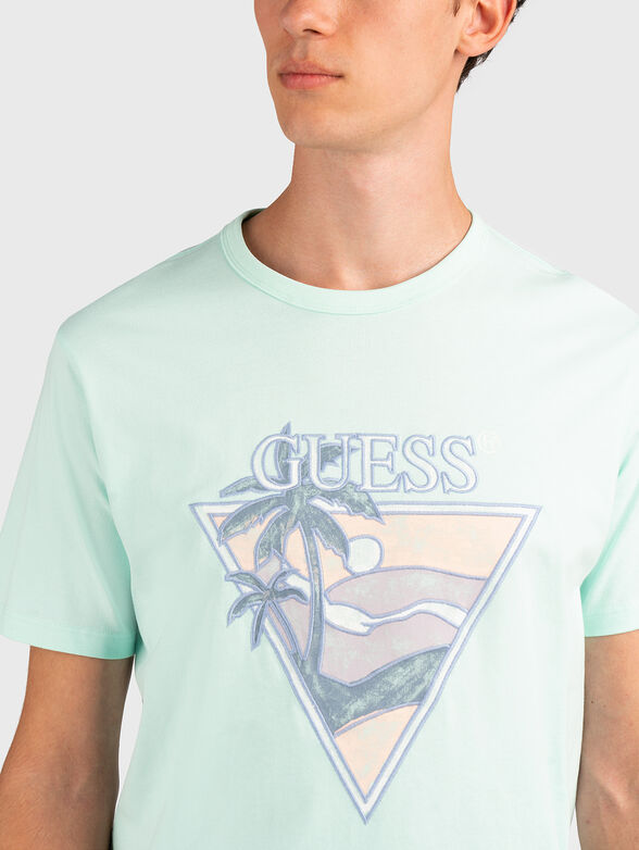 Cotton T-shirt with print and embroidery - 4