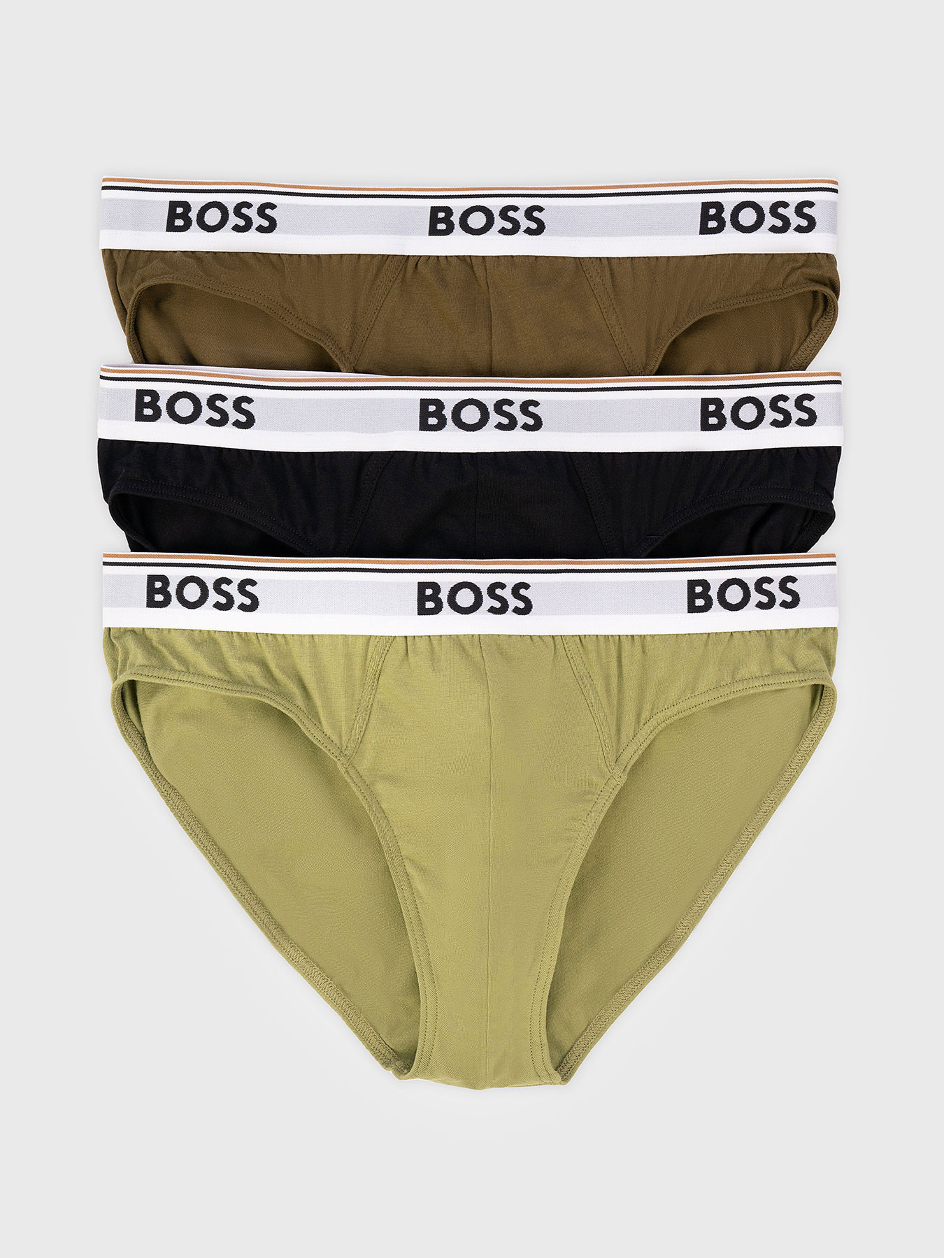 Set of three pairs of cotton briefs brand BOSS — Globalbrandsstore.com/en