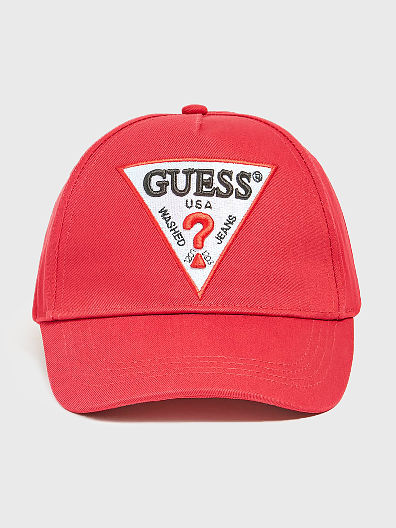New Guess Faux Suede Embroidered Cap Red display picture 3