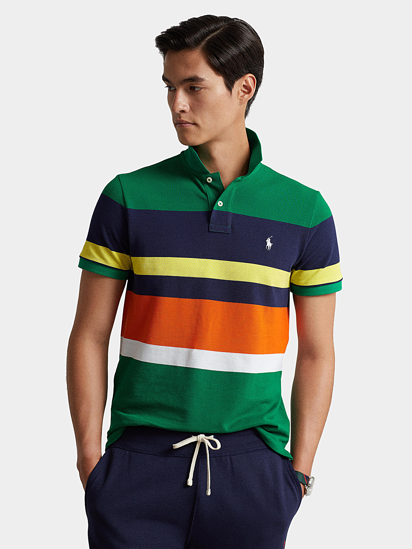 2023新商品 Polo, 新品 L Lqqk Studio Joker Stripe Performance