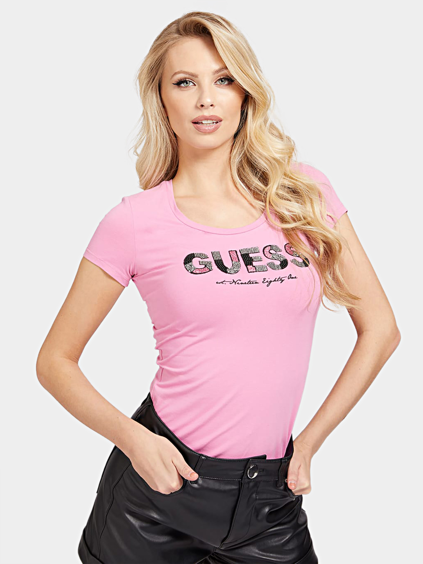 T-shirt MARTINA in black color brand 