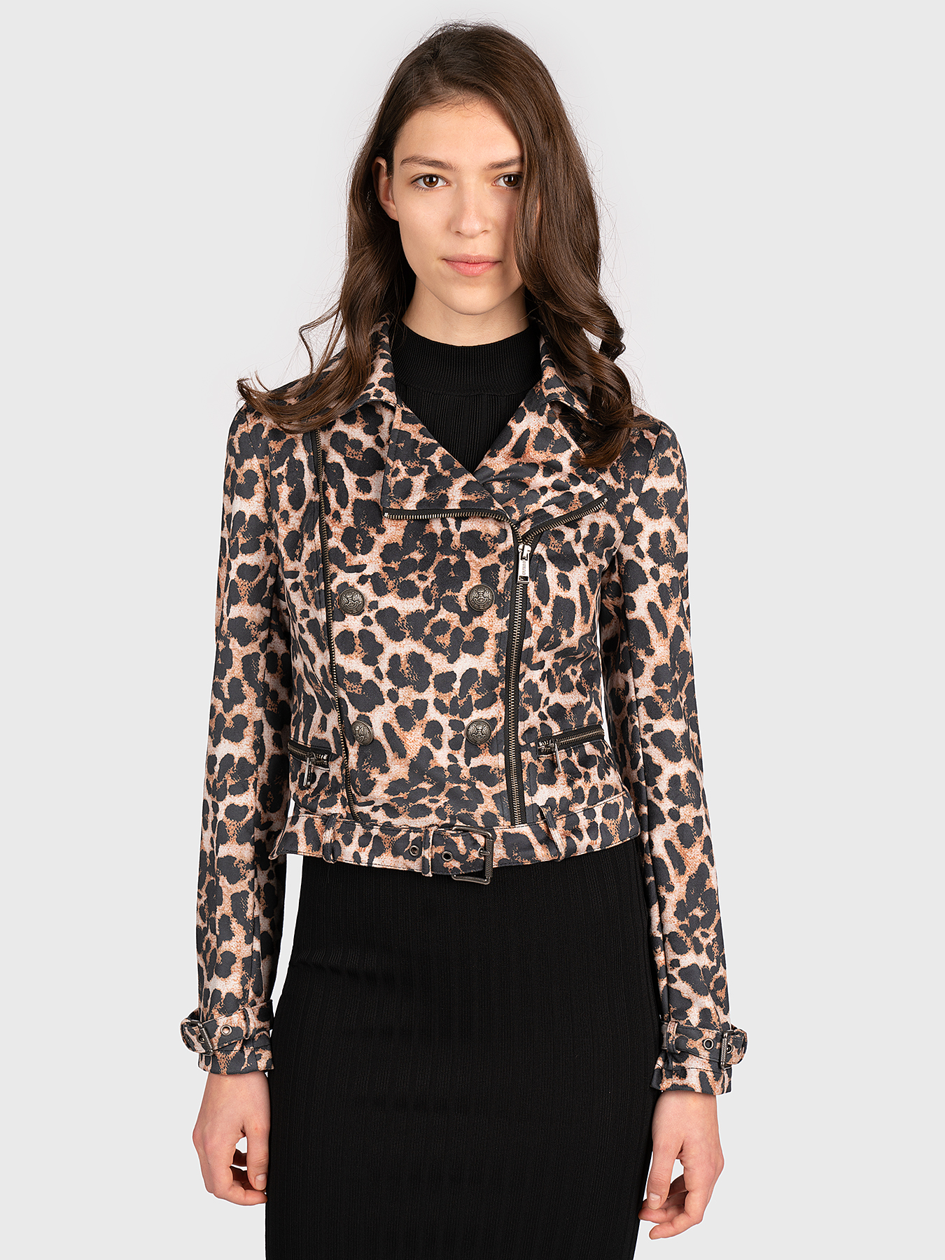 Jacket with animal print brand GUESS — Globalbrandsstore.com/en