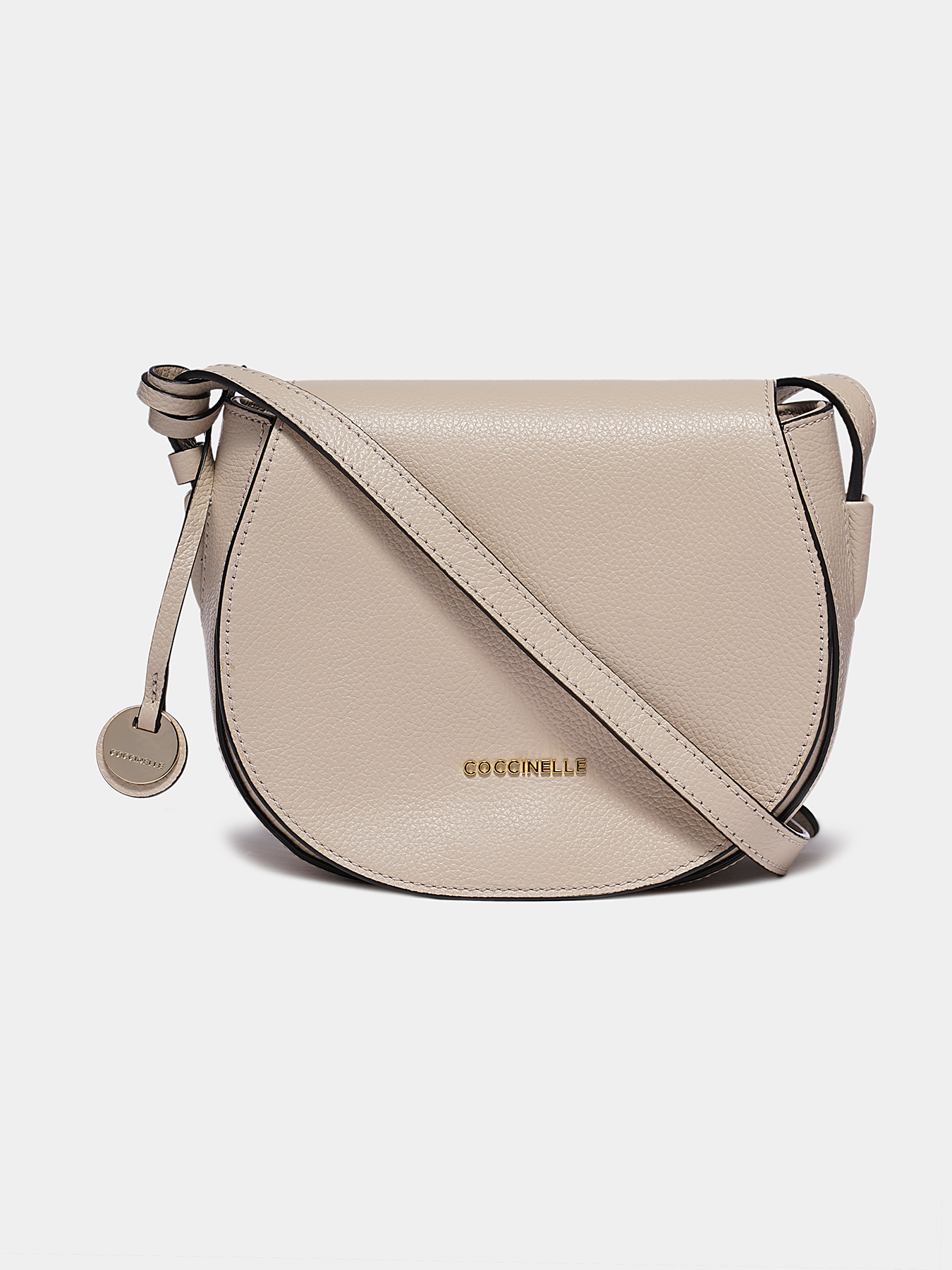 Crossbody bag in beige color brand COCCINELLE — Globalbrandsstore