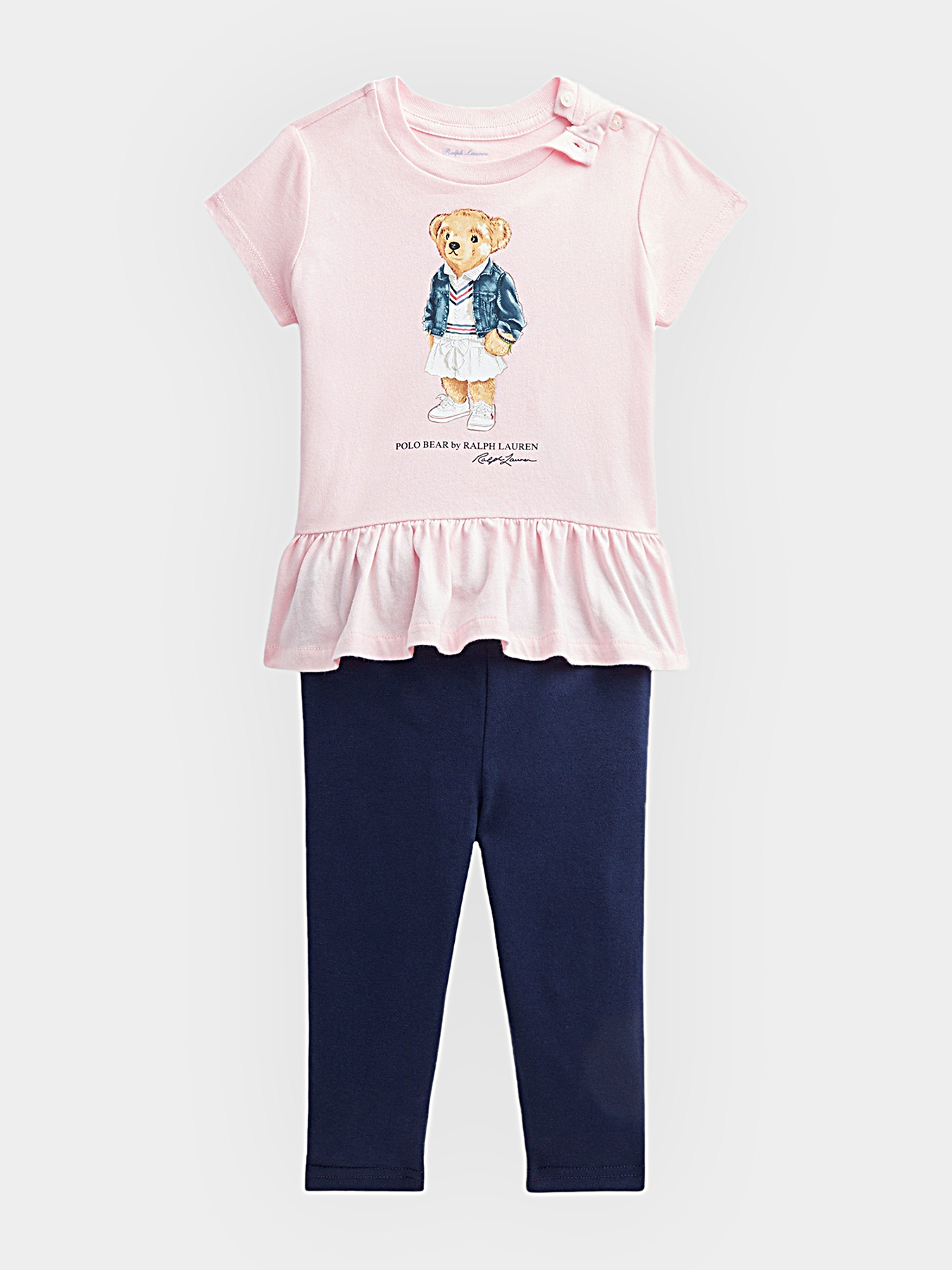 Set of T-shirt with Polo Bear logo and leggings brand POLO