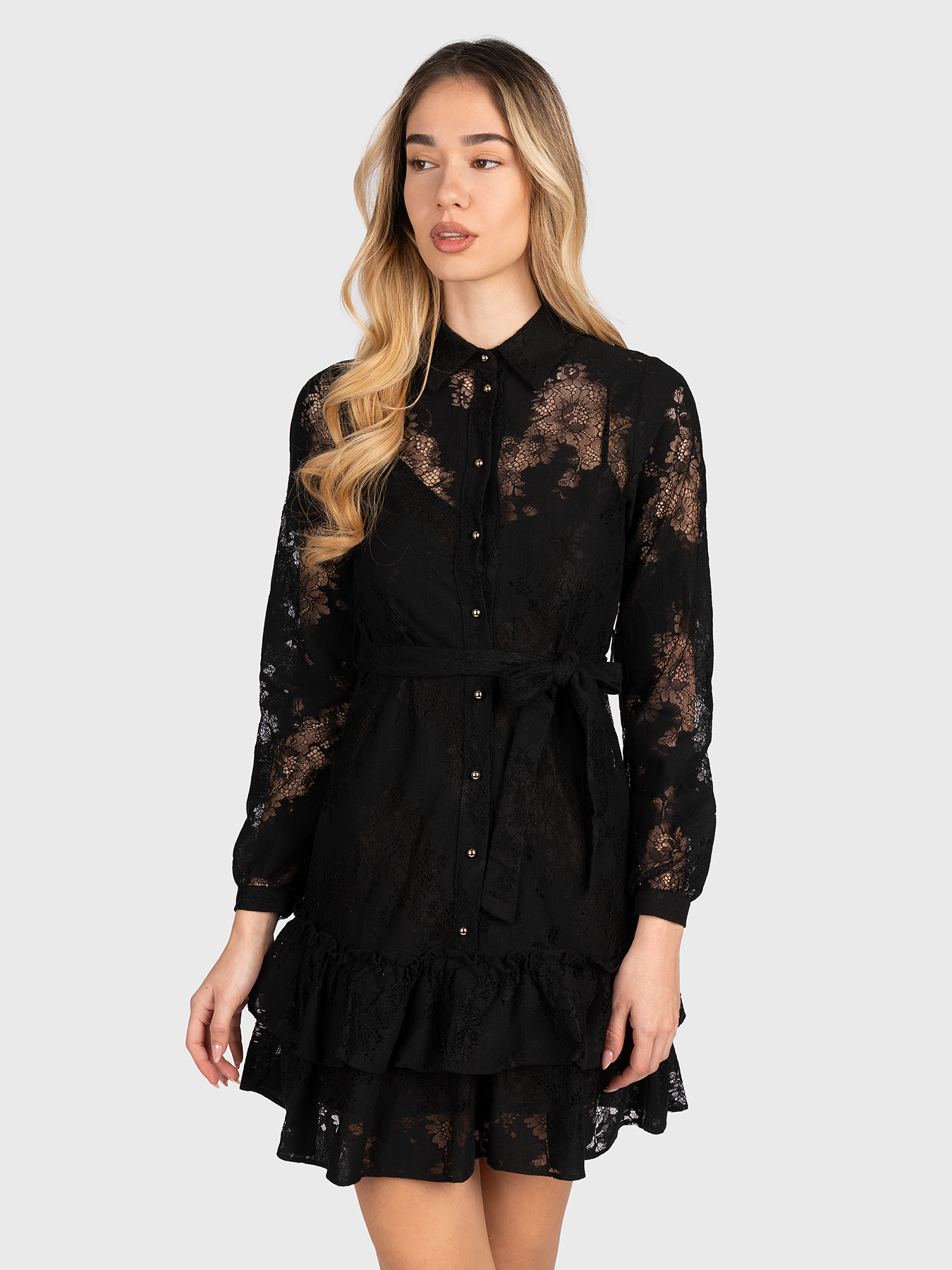 Black dress with lace accents brand LIU JO  Globalbrandsstore.com/en
