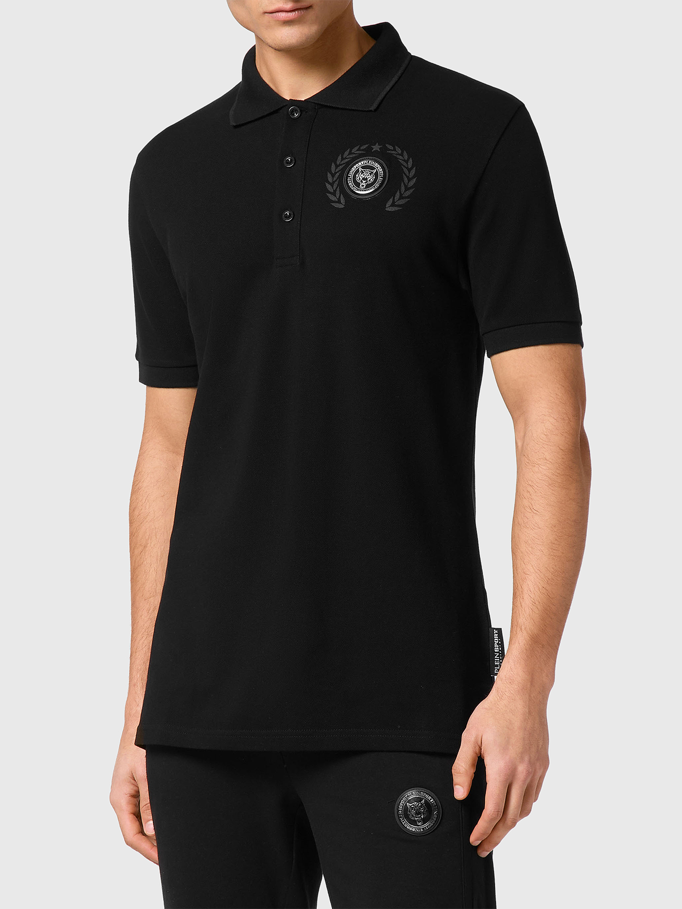 CARBON TIGER polo shirt in black brand PLEIN SPORT — Globalbrandsstore ...