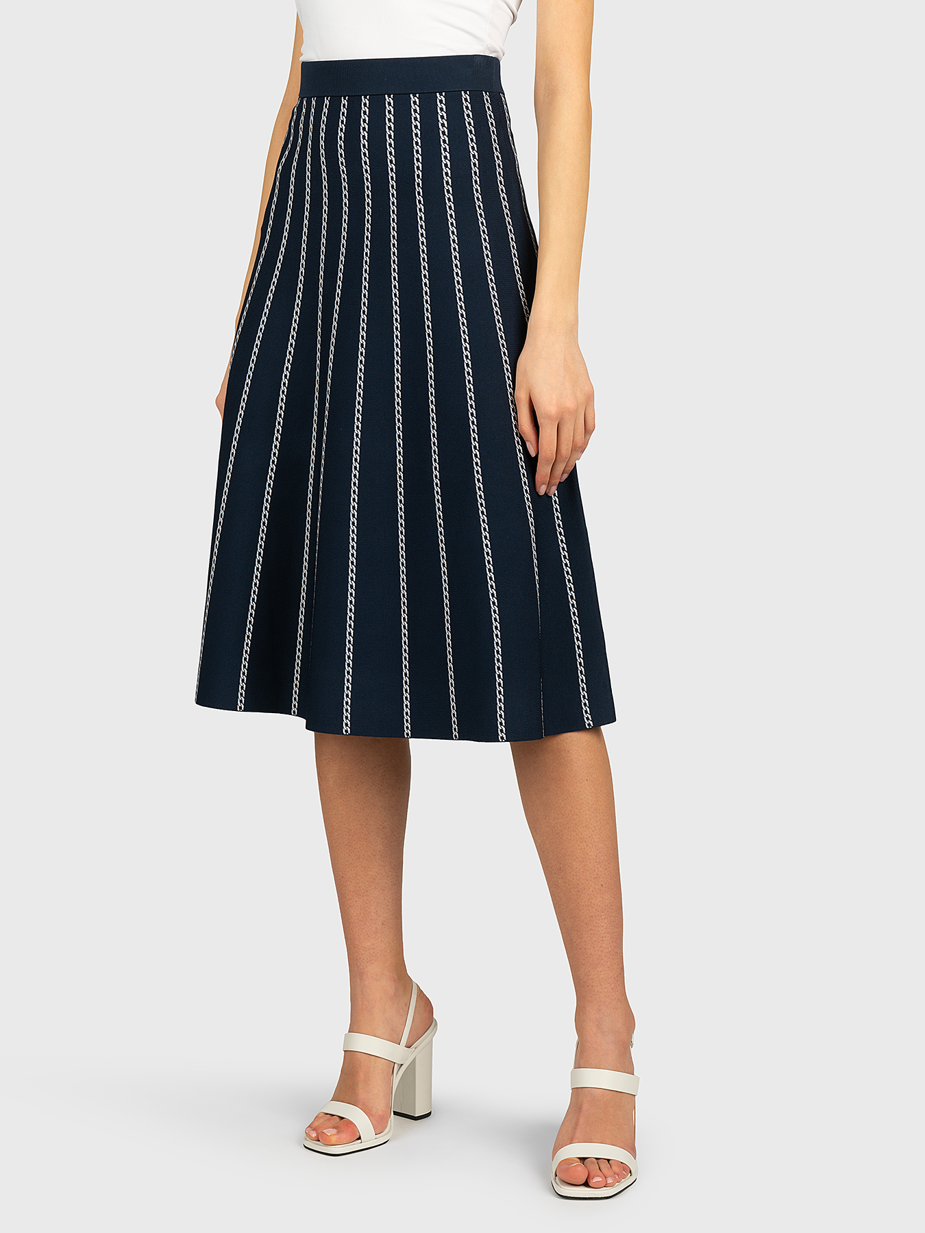 Pin stripe chain skirt brand MICHAEL KORS