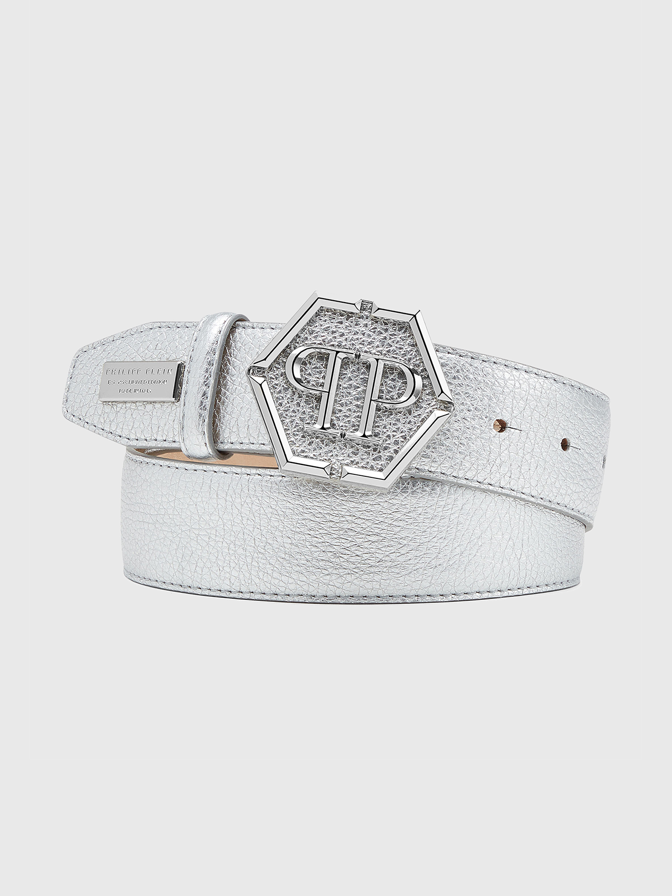 HEXAGON silver belt brand PHILIPP PLEIN —