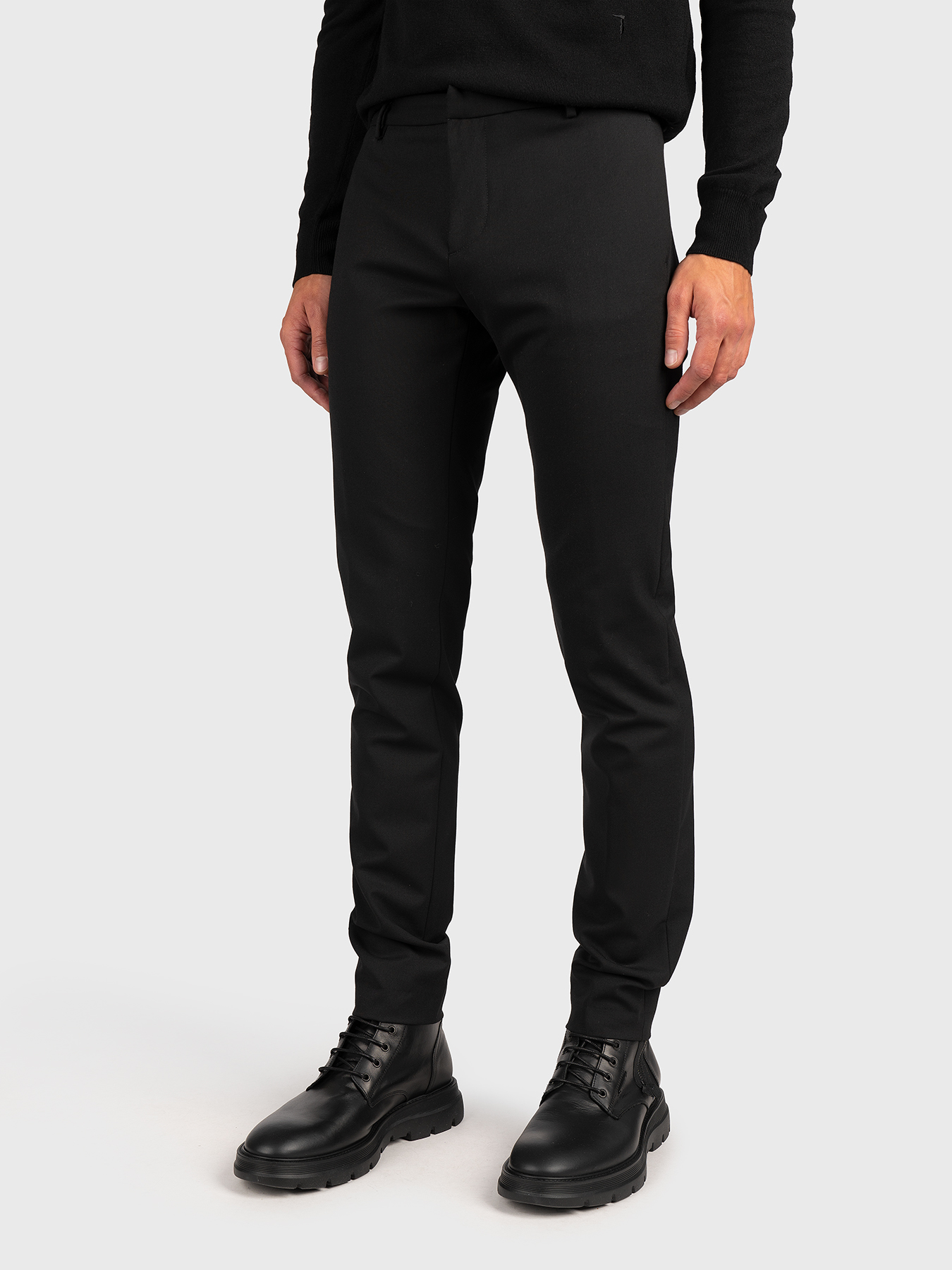 Black trousers with a wool blend brand TRUSSARDI