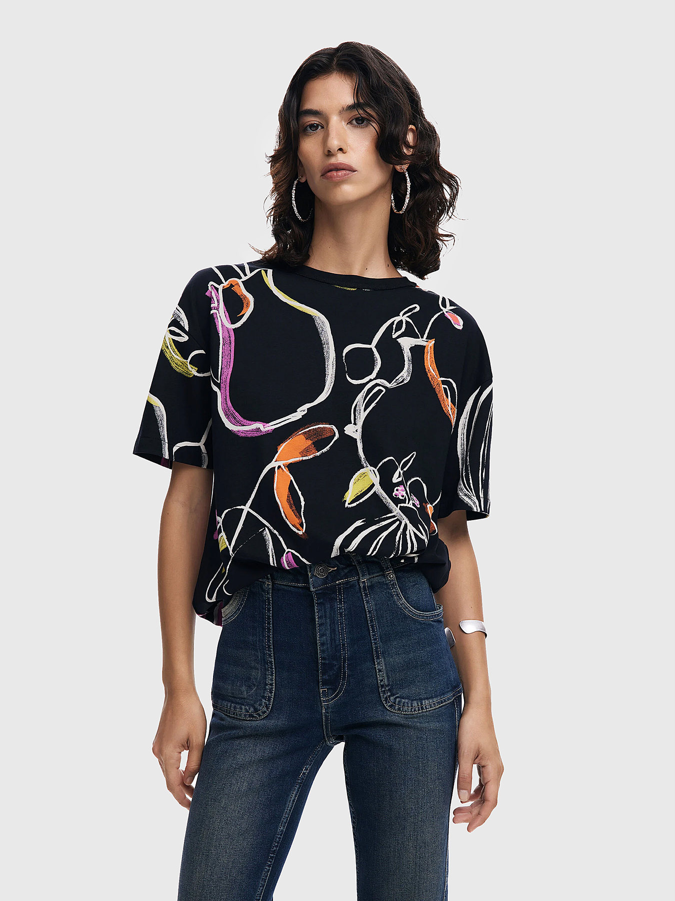 T-shirt with art print brand DESIGUAL — Globalbrandsstore.com/en