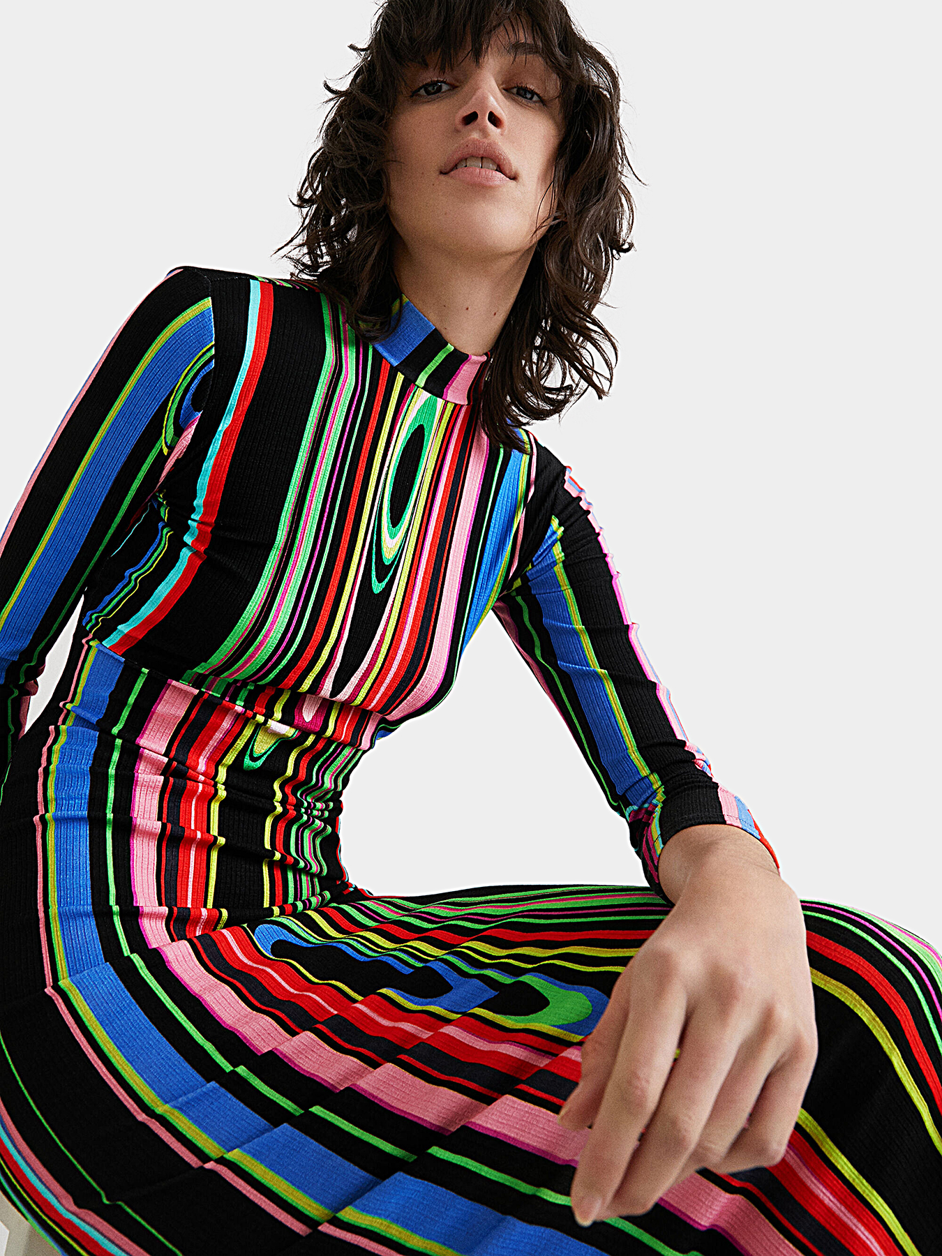Dress with multicolor print brand DESIGUAL — Globalbrandsstore.com/en