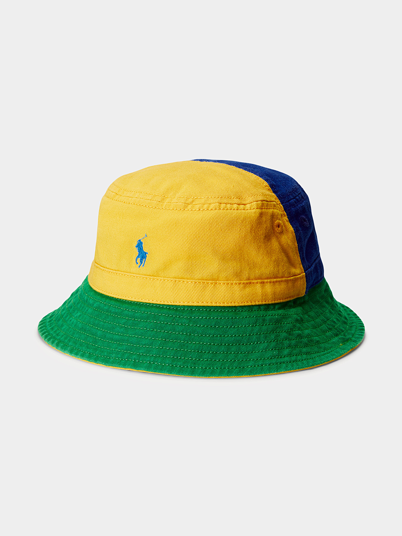 Ralph Lauren Colorblock Polo Bucket Hat in Green, White, Gray, Red, Yellow NWT POLO Ralph Lauren Striped-Band Twill Multi Color Blocked  main image 4