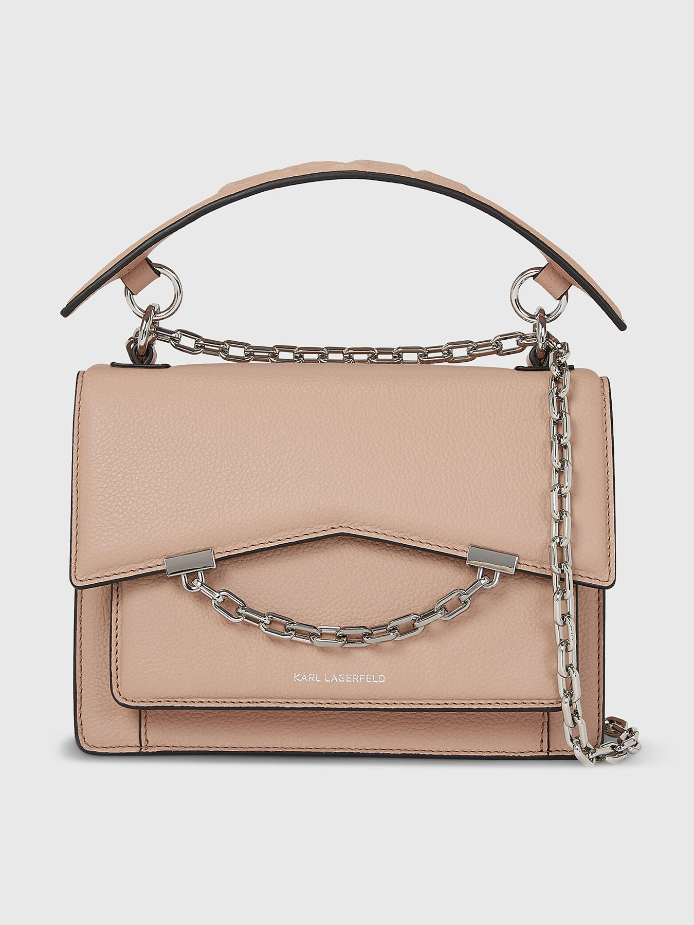 K/SEVEN GRAINY beige leather crossbody bag brand Karl