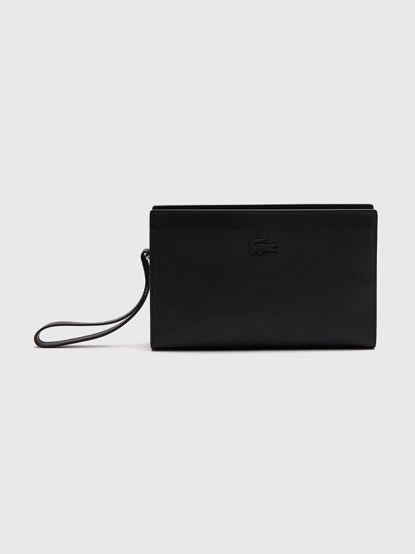 Leather black clutch brand LACOSTE — Globalbrandsstore.com/en