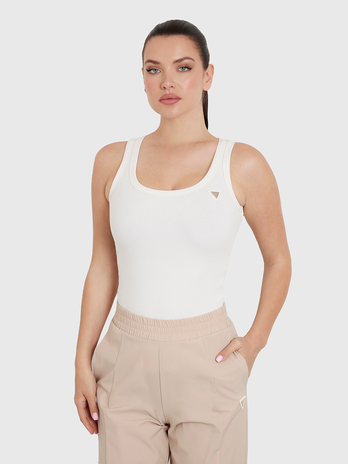 トップス Riri cachecoeur tops beige ジェイダ GYDA レオパードショートシャギーニットトップス