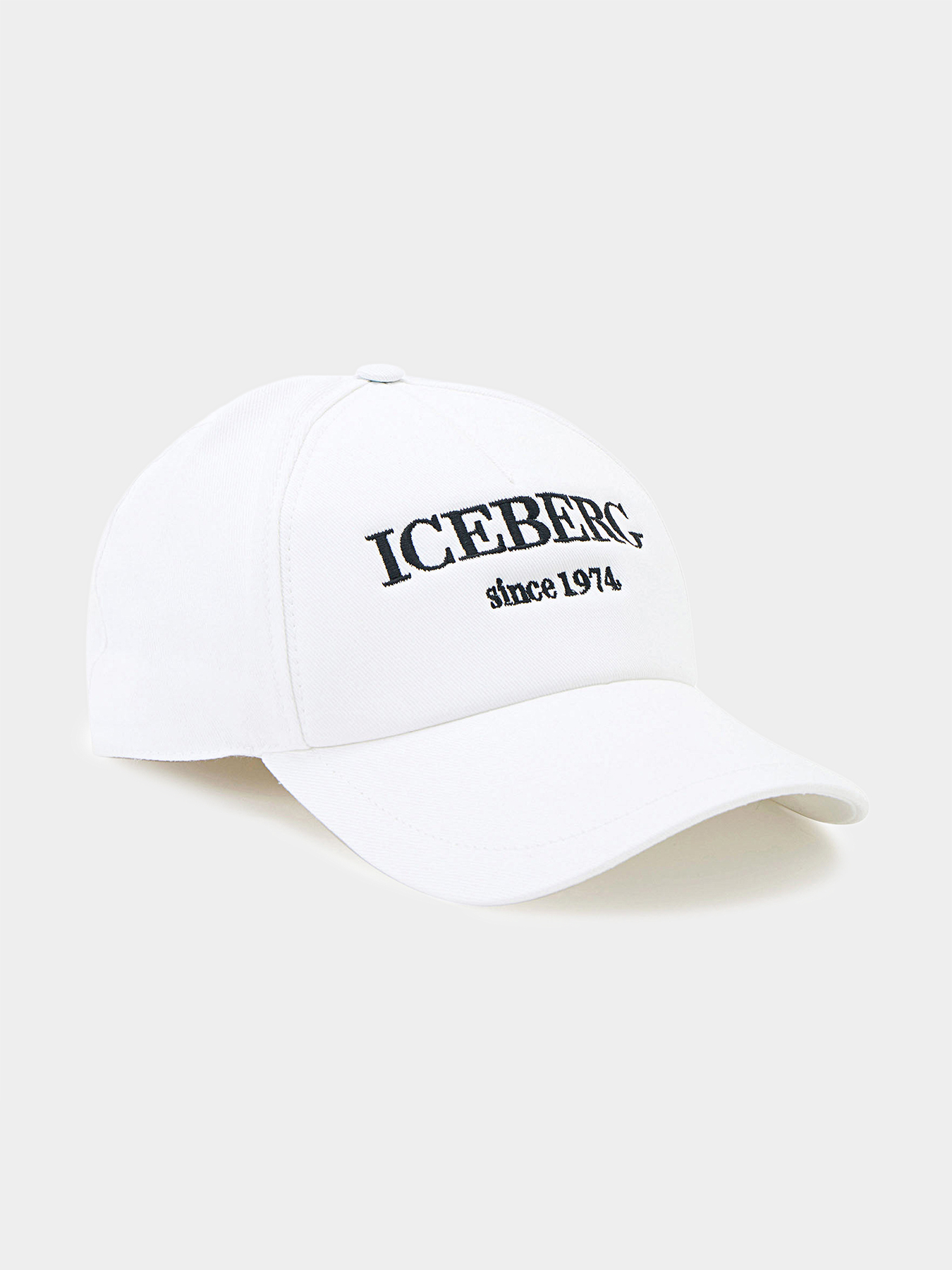 Pink hat with visor and logo embroidery brand ICEBERG