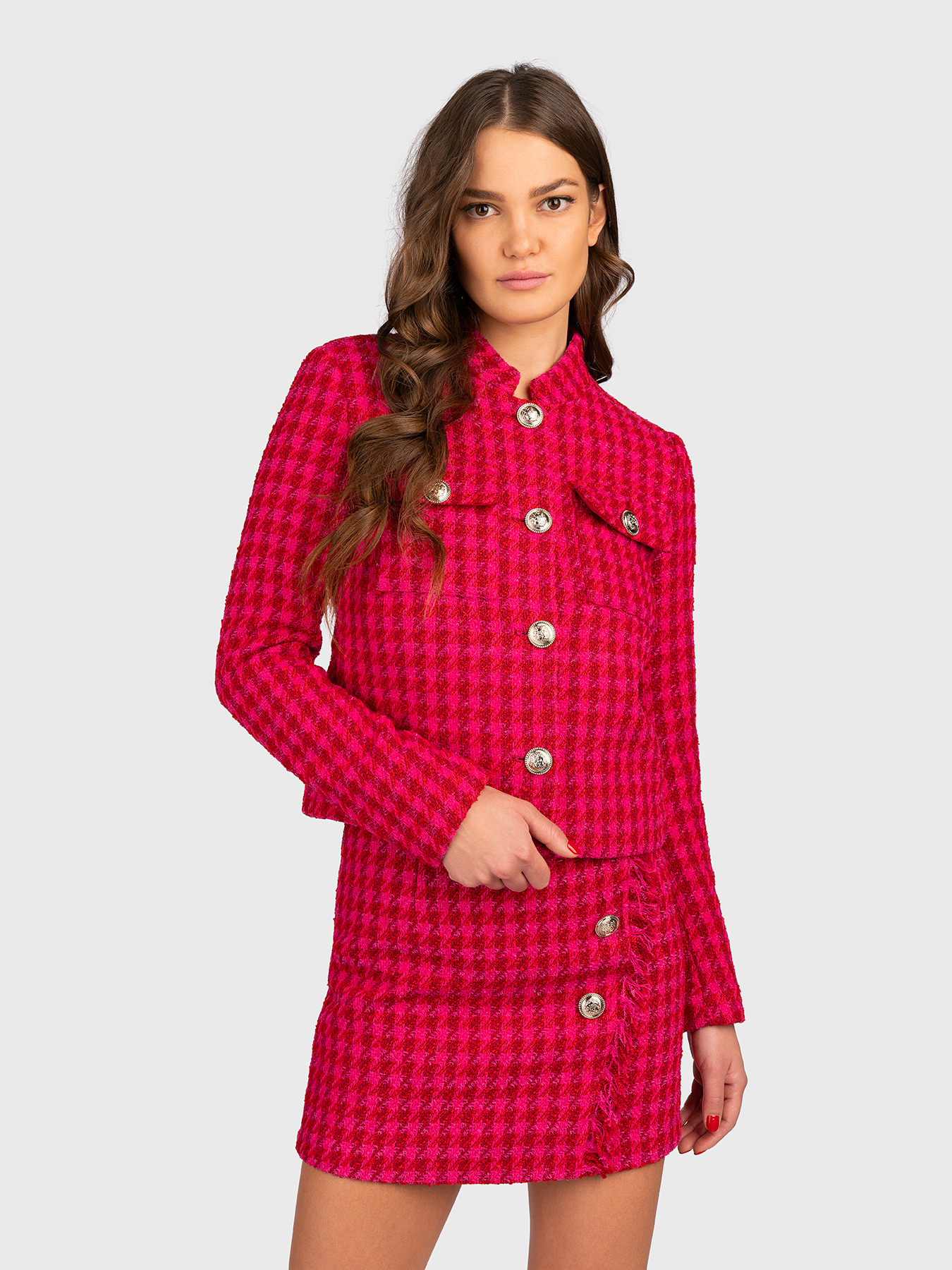 Fuxia pepit jacket brand LIU JO — Globalbrandsstore.com/en